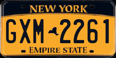 NY license plate GXM2261