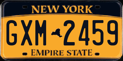 NY license plate GXM2459