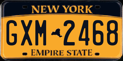 NY license plate GXM2468