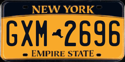 NY license plate GXM2696