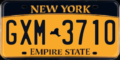 NY license plate GXM3710