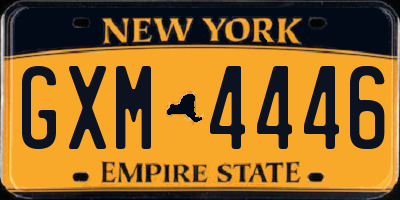 NY license plate GXM4446