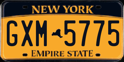 NY license plate GXM5775