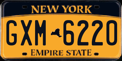 NY license plate GXM6220