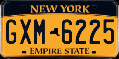 NY license plate GXM6225