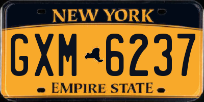 NY license plate GXM6237