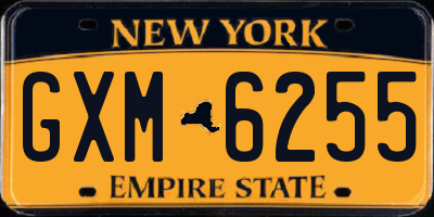 NY license plate GXM6255
