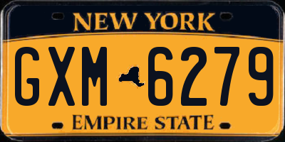 NY license plate GXM6279