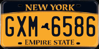 NY license plate GXM6586