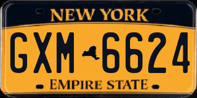 NY license plate GXM6624