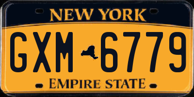 NY license plate GXM6779
