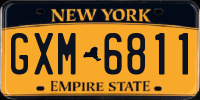 NY license plate GXM6811