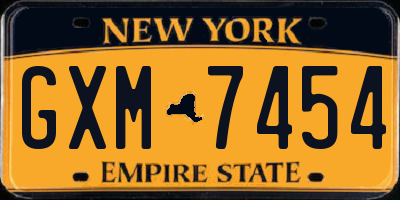 NY license plate GXM7454