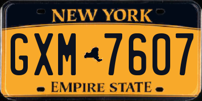 NY license plate GXM7607