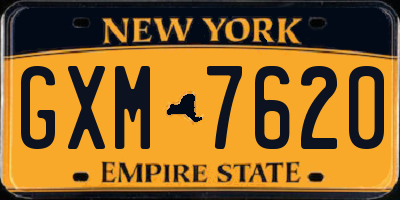 NY license plate GXM7620