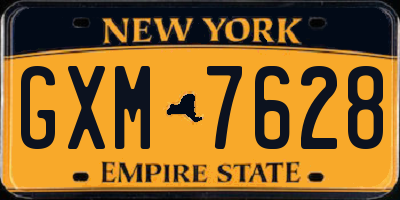 NY license plate GXM7628