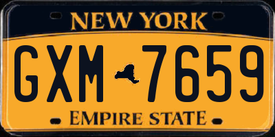 NY license plate GXM7659