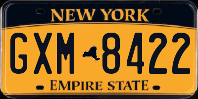 NY license plate GXM8422
