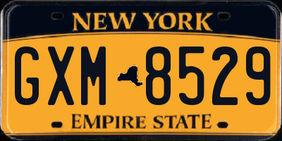 NY license plate GXM8529