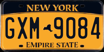 NY license plate GXM9084