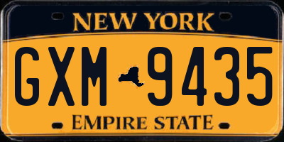 NY license plate GXM9435