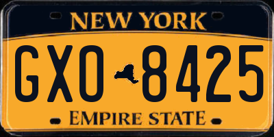 NY license plate GXO8425