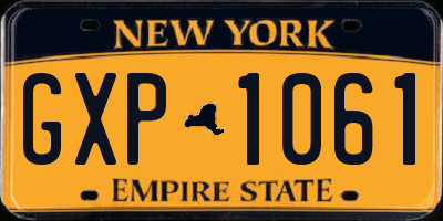 NY license plate GXP1061