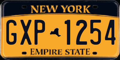 NY license plate GXP1254