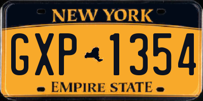 NY license plate GXP1354