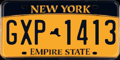 NY license plate GXP1413