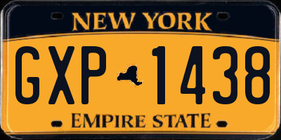NY license plate GXP1438
