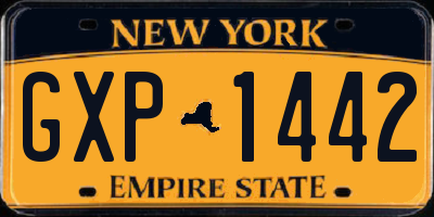 NY license plate GXP1442