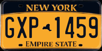 NY license plate GXP1459