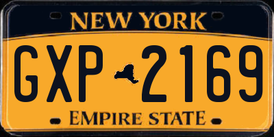 NY license plate GXP2169