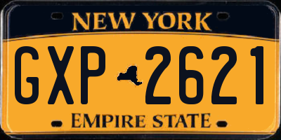 NY license plate GXP2621