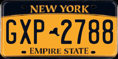 NY license plate GXP2788