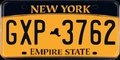 NY license plate GXP3762