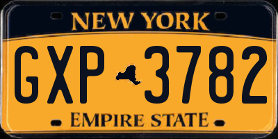 NY license plate GXP3782