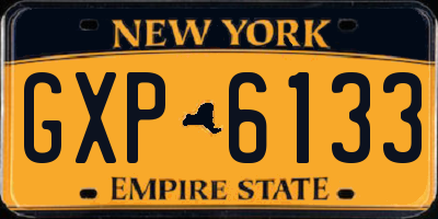 NY license plate GXP6133