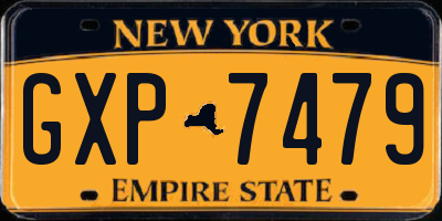 NY license plate GXP7479