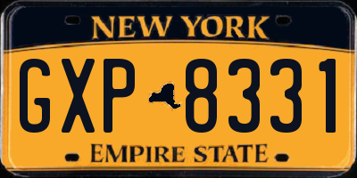 NY license plate GXP8331