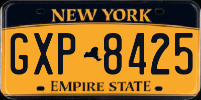 NY license plate GXP8425