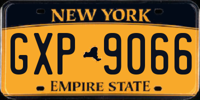 NY license plate GXP9066