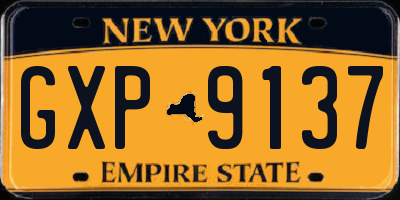 NY license plate GXP9137