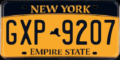 NY license plate GXP9207