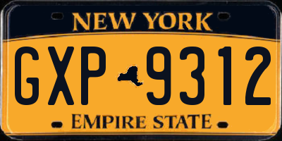 NY license plate GXP9312
