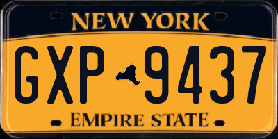 NY license plate GXP9437
