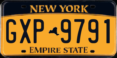 NY license plate GXP9791