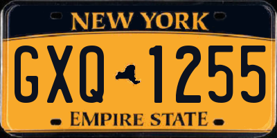 NY license plate GXQ1255