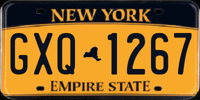 NY license plate GXQ1267